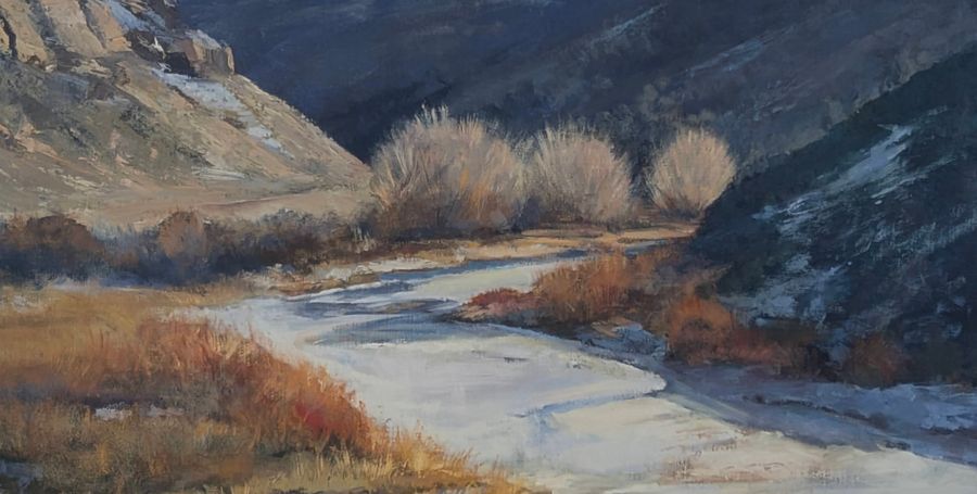 Nancy Lewis winter scene painting
